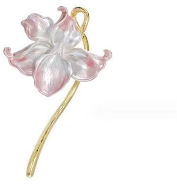 Broche en forme de fleur pour femme - Broche tulipe en forme de lys - Broche fleur de lotus rose pour fête, danse, mariage, banquet pour femme élégante, Métal