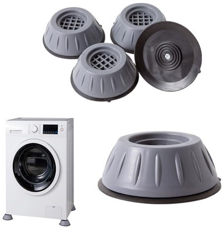 Lot de 4 Pied Anti Vibration Machine a Laver, Tapis Anti-Vibration pour Machine à Laver, Amortisseurs de Vibrations pour Machine à Laver, Tapis Machine à Laver Anti Vibration pour Meubles (8cm)