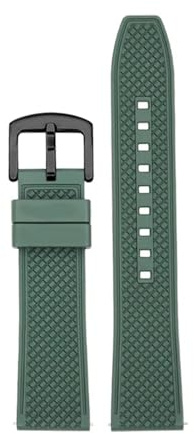 AMAUPCKCA for CIGA Design Xijia Watch X Series Hime Z Gorilla My Mike Yang U Blue Planet Fluorkautschukarmband 22 mm Silikagel-Armband(Green bk)