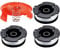 Compatible avec Black & Decker Grass Trimmer Remplacez AF-100 ST5530-GB GLC3630L20-GB STC1820PC-GB BESTA530-GB BESTA525-GB（1 Capuchons de bobine+3 Bobine+1 ressort）