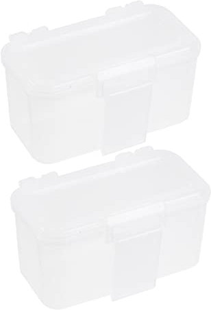 POPETPOP 2Er-Box Wurmkiste Würmer zum Barschangeln gefälschte Würmer Reptil Gecko Leopard Bausatz Käfig kompostwürmer kompostwurmer angelköder Box Wurmzuchtbox Angelköderbox Plastik Weiß