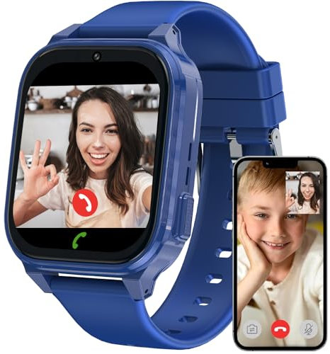 Fenamor Reloj Inteligente Niño 4G, Smartwatch Niños GPS y Llamadas, Videollamada, SOS, Chat de Voz, Modo Escuela, Podómetro, Despertador, Juegos, Reloj Regalo Niña Niño 3-12 Años
