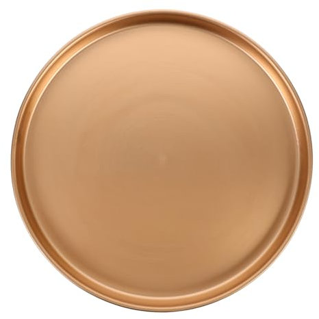 iplusmile Bandeja De Cerámica para Macetas Platillo Redondo Dorado para Recolección De Agua Base De Drenaje para Plantas Interiores