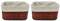 Acan Tradineur - Pack de 2 cestas rectangulares de bambú, incluyen forro interior de tela extraíble y lavable, ligeras, organización del hogar (Color caoba - 20 x 14 x 10,2 cm)