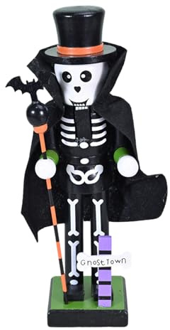 Generisch Halloween Holz-Nussknacker - Hexen Kürbis Holz Nussknacker,Geschenktütchen Füllung Grusel Deko Figur Für Zuhause Fensterbank