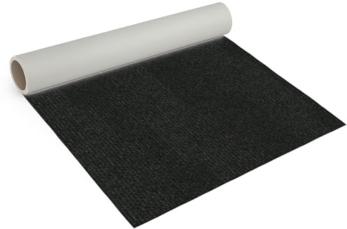 Internethandel Pfordt Nadelfilz Schwarz 200x200 cm, Bodenbelag Meterware | für Wohnbereiche, Büro, Lager, Messen und Ausstellungen, ca. 2,5 mm Gesamtdicke und 290 g/m² Gesamtgewicht
