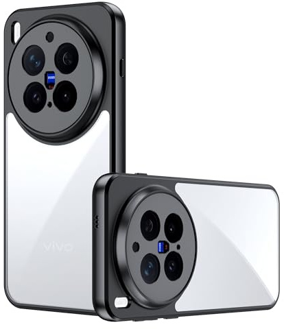 Lemxiee Funda para Vivo X300 Pro Case con Antihuellas & Antivibración & Antideslizante Funda de Silicona Flexible + Acrílico Transparente