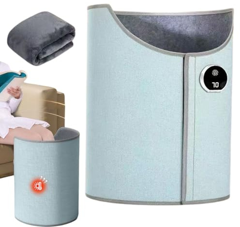 Electric Foot Warmer Pouch - Foldable Cylindrical Leg Heater, Portable Personal Space Appliance, Safety Feature Foot Warmer, Home Office Gift Gadget | Feet Leg Heating Pad for All Ages