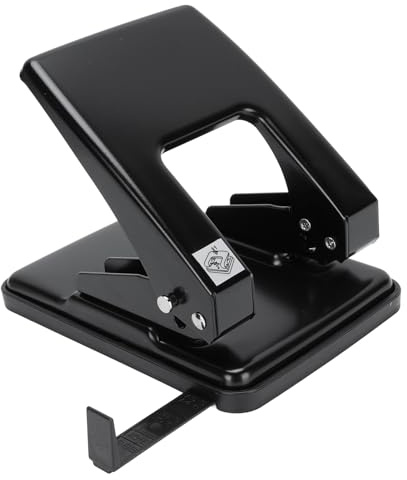 YWBL-WH 2-Loch-Stanzer, Robust, 40 Blatt Kapazität, mit Ergonomischem Griff, 6 Mm Abstand für Büro, Schule, Eisenkonstruktion, Visuelles Stanzen, Stabil, Rutschfest