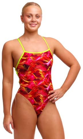 Funkita Saucy Sonar Badeanzug für Damen Blickdicht und hoher Beinausschnitt
