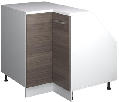 Vicco Eck-Küchenschrank für Dachschrägen R-Line, Edelgrau, 75.6 cm mit 1 Tür, Schrankkorpus 60 cm Tiefe, zur freien Kombination innerhalb modularer Küchensysteme