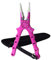 CRAZY SHARK Professional Saltwater/Fresh Water Aluminum Fishing Pliers Tungsten Carbide Cutters Hook Remover with Sheath and Lanyard (Pink A)