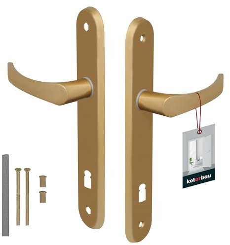 KOTARBAU poignée de porte 90mm gauche droite bit serrure ensemble de porte en or raccord de porte poignée de porte poignée de porte ensemble porte de chambre longue plaque alu