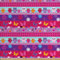 ABAKUHAUS Eule Gewebe als Meterware, Cartoon Eulen und Blumen, Schön Gewebten Stoff für Polster und Wohnaccessoires, 1M (148x100cm), Dunkelrosa