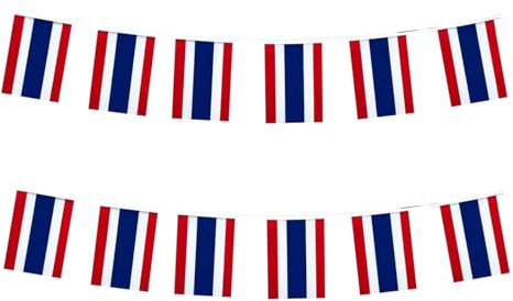 Bandiera della Thailandia, piccola bandiera thailandese, decorazioni per sfilate, feste, aule, giardini e festival (Thailandia)