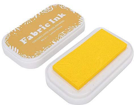 Stempelkissen in Zitronengelb, Tintenstempelkissen für Papier, Scrapbooking, Holz und Stoff