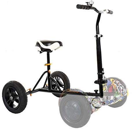 SSCYHT Hoverkart Go-Kart Umrüstsatz mit Bequemem Sitz Kompatibel mit 6,5 8 10 Elektrischem Selbstausgleichendem Scooter Passend für Erwachsene Bis Kinder,Schwarz