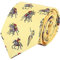 WANYING Herren Vintage Retro 9cm 3.54 Breite Krawatte Schlips Wide Necktie Stilvoll Mode Bunte Krawatte - Gedruckt Pferdesport Pattern Gelb