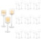 Sziqiqi 30 Stück Teelichthalter Glas - Elegante Kerzenständer Hohe Kerzenhalter Stumpenkerzen Windlichter Tischdekoration für Hochzeit Esstisch Badezimmer Geburtstag Party Deko