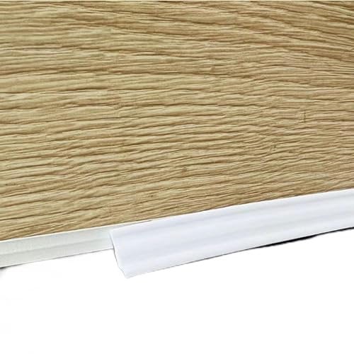 ZZLQIAN 3 Mètres Bande de Calfeutrage Auto-adhésif en PVC Garniture de Moulure Flexible Pour Coins de Baignoire,Toilettes,Comptoirs,Plinthe,Bord du Sol et du Carrelage,21 x 15 mm Blanc