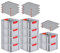 PROREGAL SuperSparSet 10x Eurobox NextGen Color mit Auflagedeckel & Schiebeschnappverschlüsse, HxBxT 22x30x40cm, 20L, Griffe rot geschlossen, Glatter Boden, Eurobehälter Transportbox Transportbehälter