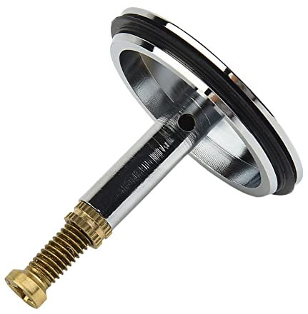 Badewannen-Ablaufstopfen, 43 mm, verstellbare Länge 50 mm - 55 mm, Ersatz-Ablaufstopfen für Waschbecken, Druckknopf, Messing, 1 Stück