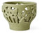 Kähler Design Orangery Spring Leaf Teelichthalter aus Keramik, Farbe: Grün, Maße: Durchmesser: 9.5 cm, Höhe 7.5 cm, 691207