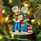 Kaululu Personalisierte Weihnachtsbaumschmuck mit Namen und Text,Weihnachtsanhänger Holz Christbaumschmuck Baumschmuck Weihnachten Deko 2024, Neujahrsgeschenke