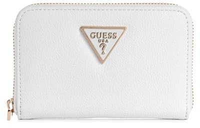 Petit portefeuille femme GUESS meridian slg medium zip around swbg87 78400, Blanc, one_size