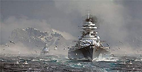 Puzzle Bismarck-Klasse Schlachtschiff Puzzles, 1000 Teile papierartige Fotopuzzles, Familienwohnzimmer Schlafzimmer Wanddekoration Puzzlespielzeug 38x52CM