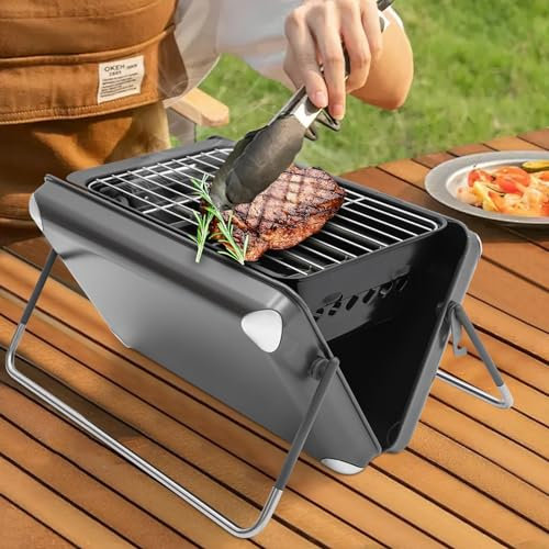 Barbacoa de camping portátil Ourdoor BBQ barbacoa plegable mini barbacoa camping barbacoa de acero barbacoa de mesa barbacoa de carbón vegetal barbacoa de gas barbacoa pequeña barbacoa para camping,