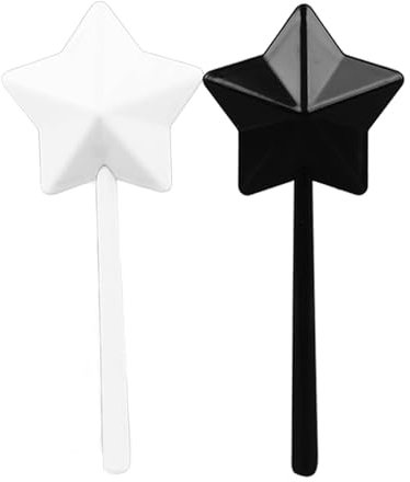 2Pcs Salt and Pepper Shaker Magic Wand, Plastic Cute Pentagram Shape Salt Dispenser & Pepper Dispense,Fairy Wand Salt and Pepper Shakers, Halloween Christmas Kitchen Accessories