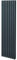 Oval Column Radiator 1800mm x 480mm Modern Designer Double Panel Central Heating Heater Matt Anthracite Grey Carbon Steel Vertical Kitchen Living Room Free Cleaning Brush Fixing Kit & Brackets