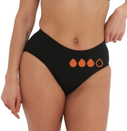 snuggs® BASICS | Periodenunterwäsche für starke Blutung | Dünne und saugstarke Menstruationsunterwäsche | Periodenunterwäsche aus recyceltem Nylon | Nachhaltige Alternative zu Tampons und Binden | M