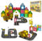 Desire Deluxe Magnetic Building Tiles Road Blocks - Magnet Crane Car Set for Kids, Educational Preschool STEM Learning Montessori Construction Toddler Toy for Boys & Girls 3+ Year Birthday