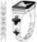 fitonyo Bling Diamond Clover Strap Compatible with Apple Watch Series 10/9/8/7/6/5/4/3/2/1/SE,Sparkle Bling Diamond Adjustable Replacement Strap for 38/40/41/42/44/45/46/49mm, S(38-40-41-42mm)