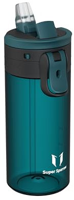 Sparrow Water Bottle Kids 500ml - One-Tap TouchFlow Water Bottles with Straw - Non-Toxic - BPA Free Tritan Bottles - Leak Proof & Sustainable Drinks Bottle for Sports, Outdoors