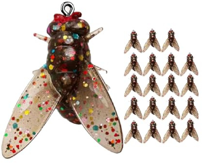 YEHEI Cebo de Pesca con Mosca Bionica Marrón, Cebo de Pesca con Mosca Bónica con Señuelo de Insectos
