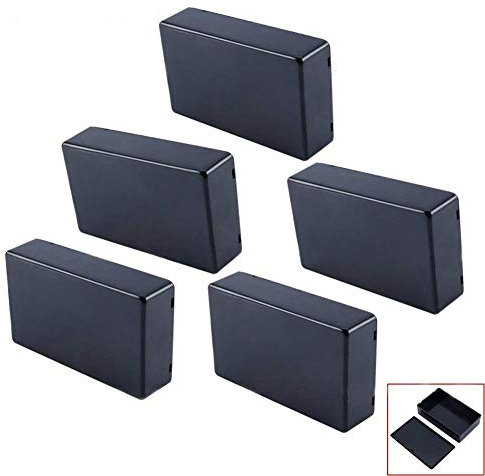 VGEBY 5 Stück Elektronische Anschlussdose, Gehäuse, elektrische Verbindung, wasserdicht, aus Kunststoff, Schwarz, 100 x 60 x 25 mm