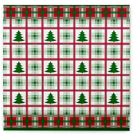 Sovie HORECA Weihnachtsserviette Klaus, saugstarke Airlaid-Servietten, 40x40 cm, hochwertige Einweg-Servietten stoffähnlich, Weihnachten, 50 Stück