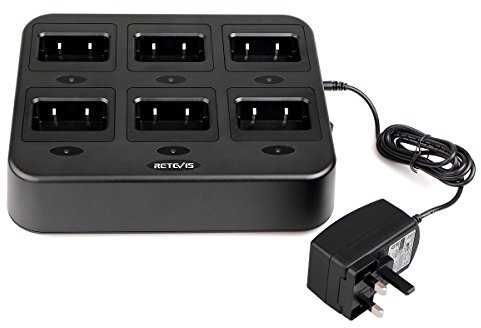 Retevis RT24/RT28/RT21 Six-Way Charger for Walkie Talkie Two Way Radio Six Way Charger Can Charge 6 Two Way Radio or 6 Batteries (1 Pcs)