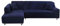 ele ELEOPTION Sofa Überwürfe elastische Stretch Sofa Bezug 2er Set 3 Sitzer für L Form Sofa inkl. 2 Stücke Kissenbezug (Dunkelblau)