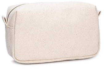 YONBEN Organizer Bag Leichte Kosmetiktasche mit Ringverschluss Perfekte Reise-Make-up-Tasche für Frauen Nylon Stand Up Design (beige)