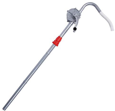 Hand Oil Pump, Aluminum Alloy Hand Crank Rotary Drum Pump Tools Set Handy Installation for Petrol Fuel Garage Hand Drum Barrel Pump