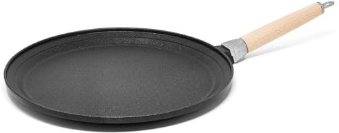 NAMAI Padella Antiaderente 32 cm - Padella Induzione - Manico Removibile Salva Spazio - Testo Romagnolo Originale - Alluminio - Padella Crepes - Padella per Piadina- Padella Crepes Induzione