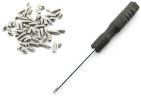 Pro Bamboo Kitchen 60-teiliges vernickeltes Schrauben-Set für Gürtelschnalle inklusive M2x3 mm, M2,5 x 5 mm,5 6 8 M3 3 mm mit 2 Schraubendreher Gürtelreparatur, Damen Handtaschen-Hardware