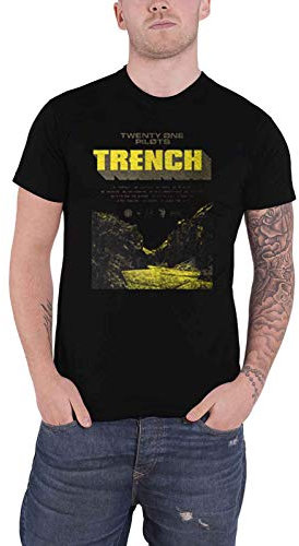 Twenty One Pilots T Shirt Trench Cliff Band Logo Nue offiziell Herren Schwarz L