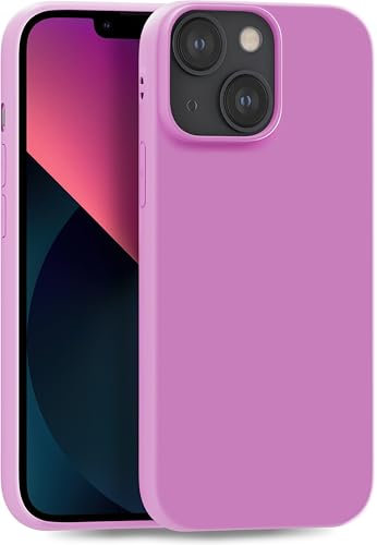 MyGadget Cover per iPhone 13 Mini - Custodia Protettiva in Silicone Morbido – Case TPU Flessibile - Ultra Protezione Antiurto & Antigraffio Rosa Viola