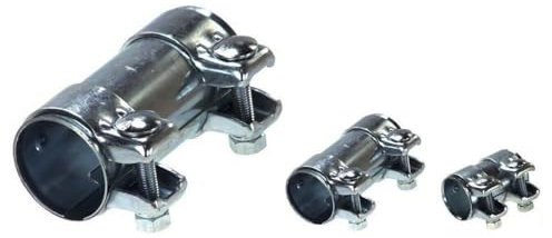 Exhaust Pipe Connector - Heavy Duty Sleeve Double Clamp Tube Adapter Joiner (38 mm to 42 mm x 95 mm)