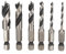 6Pcs 3 Point Drill Bit High Speed Steel Brad Point Drill Imperial Woodworking Drilling Tool for Woodworking Maple Oak Cherry